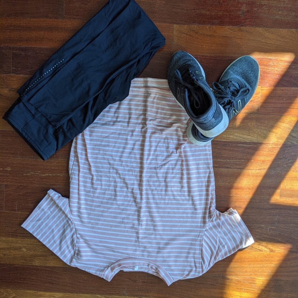 Pink and White stripped t shirt